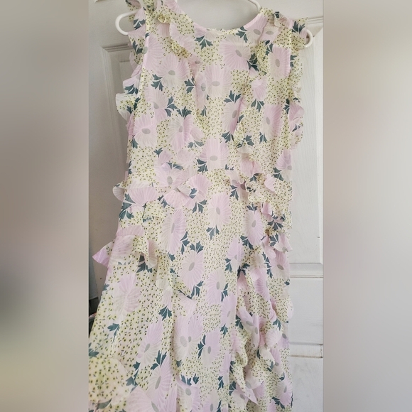 Ted Baker All Over Floral Print Sheer Material Maxi Dress, Size 5 - Picture 4 of 9